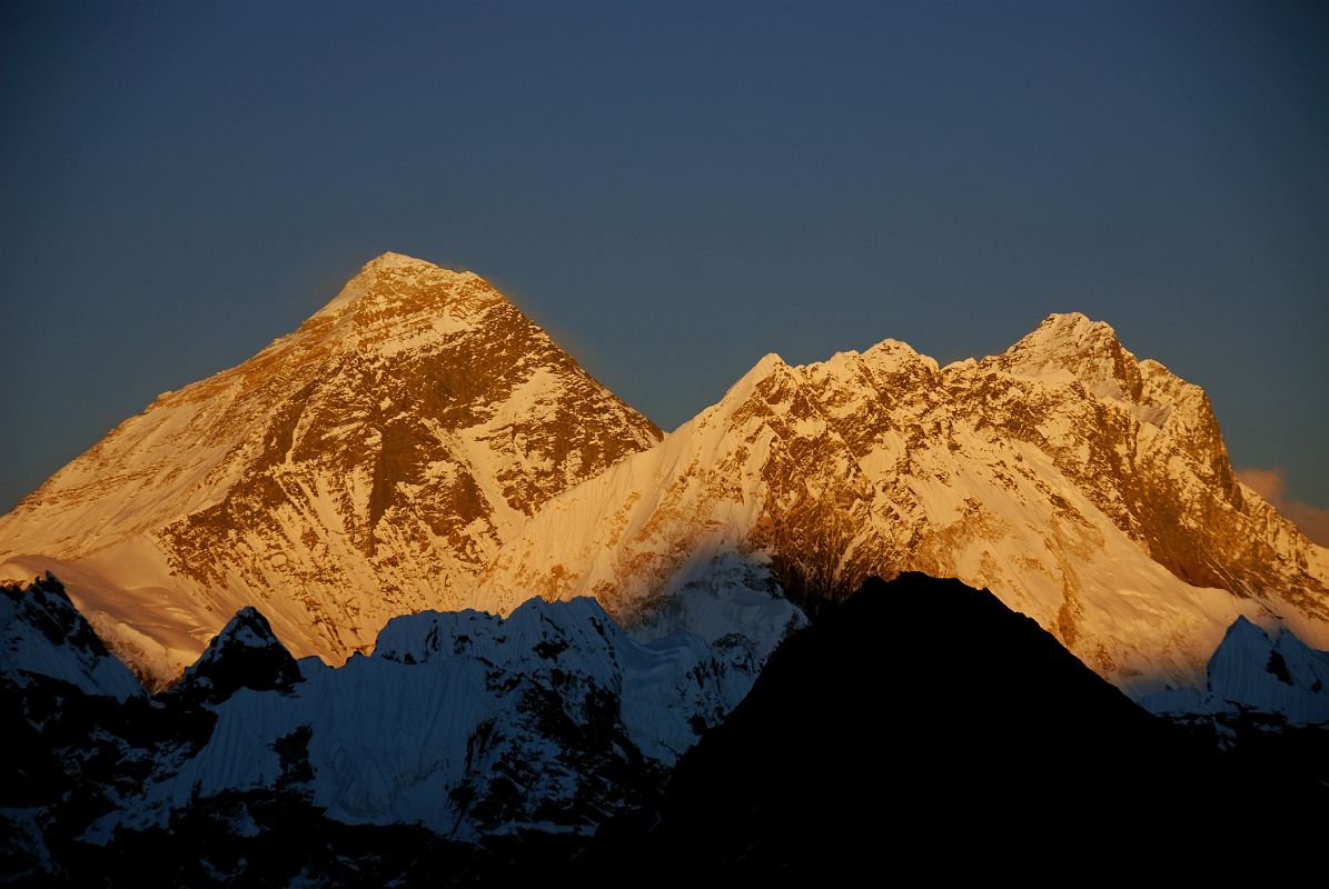 Gokyo Ri 05-0 Everest, Nuptse And Lhotse From Gokyo Ri At Sunset
